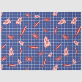 Papel De Seda Mais Vermelho e Marinho da Série Náutica Design 6