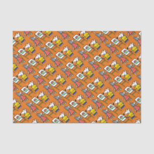 Papel De Seda Maisy e pintura Dotty no pré-escolar