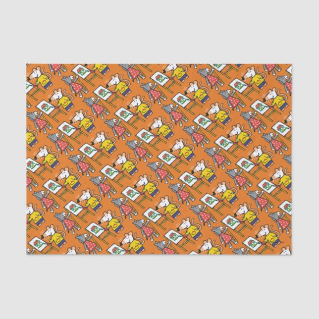 Papel De Seda Maisy e pintura Dotty no pré-escolar (Frente )