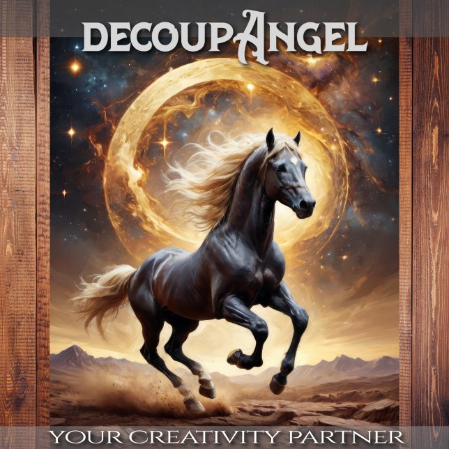 Papel De Seda Majestade da Lua do Cavalo Negro - Dissociação - (Criador carregado)