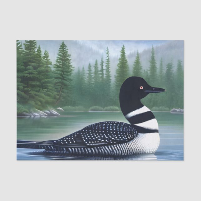 Papel De Seda Majestade Norte Wilderness Loon (Frente )