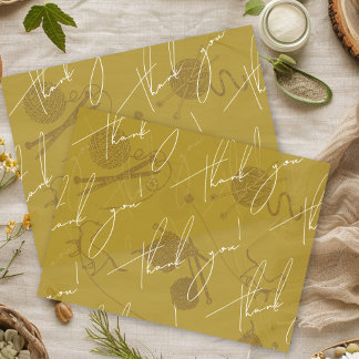 Papel De Seda Mala Agulha de tricô Obrigado