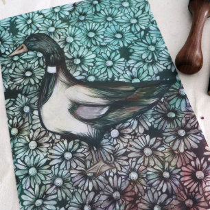 Papel De Seda Mallard Duck Nature Amadurece Arte Flor Daisy
