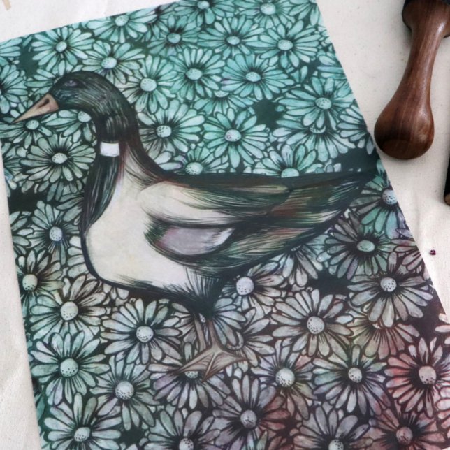 Papel De Seda Mallard Duck Nature Amadurece Arte Flor Daisy (Criador carregado)