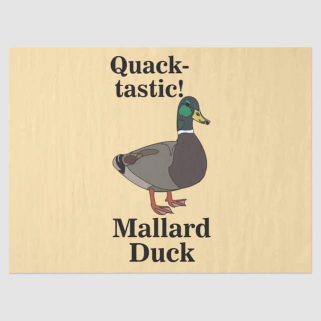 Papel De Seda Mallard Quack-Tastic Duck  (Frente )
