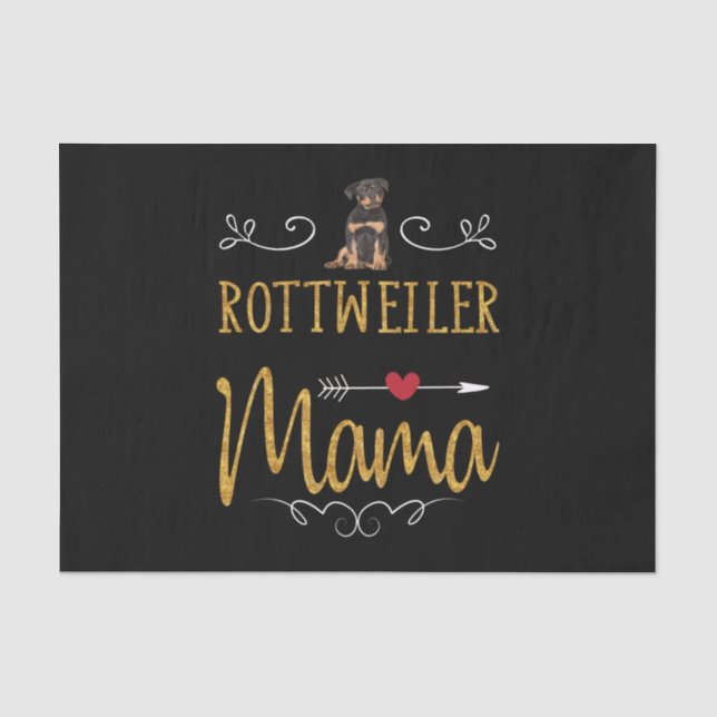 Papel De Seda Mamã do amor rottweiler (Frente )