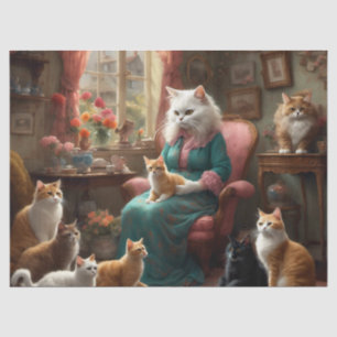 Papel De Seda Mamã Realista Whimsic Cat & Kittens