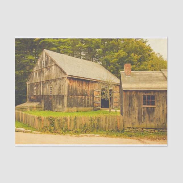 Papel De Seda Mamãe Barn Encantada com seu bebê Barn (Frente )