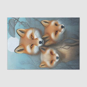 Papel De Seda Mamãe Fox e bebês