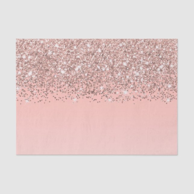 Papel De Seda Mambre Gradiente Rosa Rosa Confetti, Rosa Dourado  (Frente )