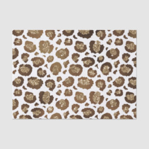 Papel De Seda Manchas de Leopardo Animais Selvagens Brilho Doura
