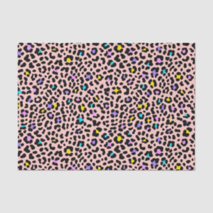 Papel De Seda Manchas de leopardo rosa cor de rosa impressão ani