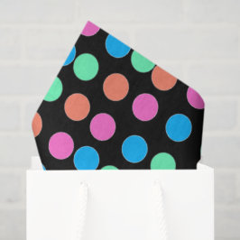 Papel De Seda Manchas de pastel de primavera em preto
