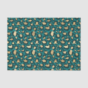 Papel De Seda Manchas-leopardo-de-folha-de-ouro