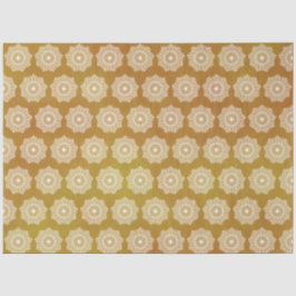 Papel De Seda Mandala Branco em Fundo Dourado