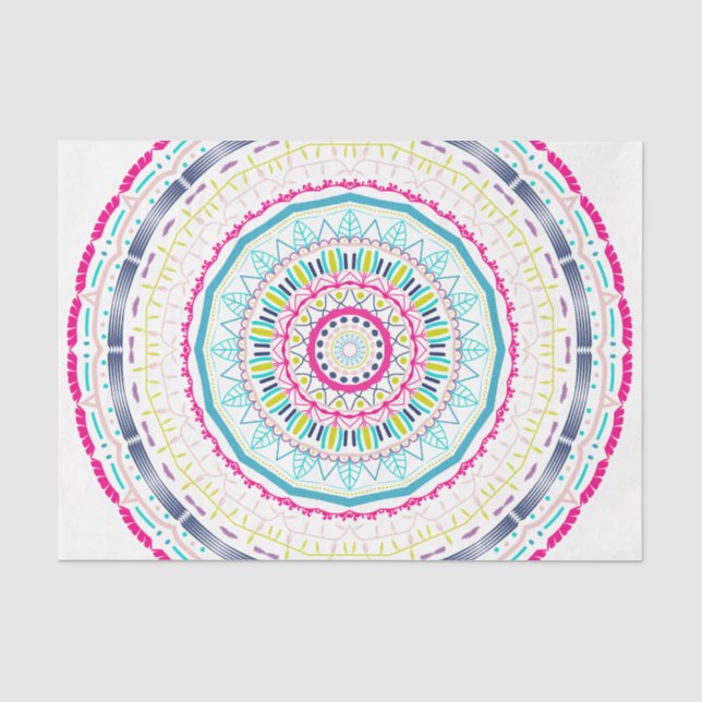 Papel De Seda mandala colorida (Frente )
