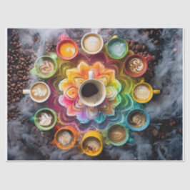 Papel De Seda Mandala de Java Bean, Xícaras Coloridas