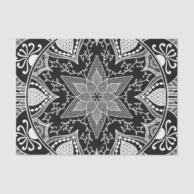 Papel De Seda Mandala do corvo (Frente )