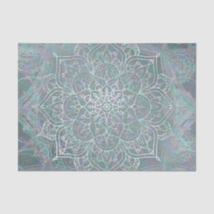 Papel De Seda Mandala Iridescente Boho Chic