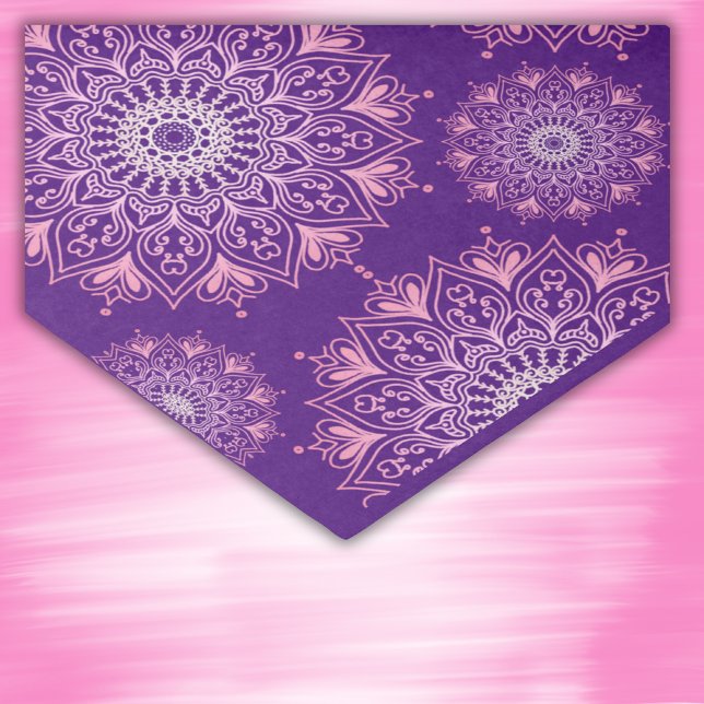 Papel De Seda Mandala rosa bonito em roxo | (Criador carregado)