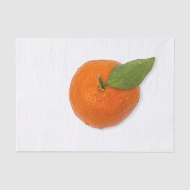 Papel De Seda Mandarim com folha verde (Frente )