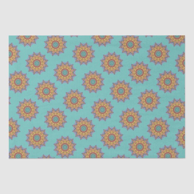 Papel De Seda Manipular a pintura Mandala Relógio Face 1 (Frente )