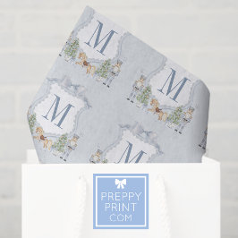 Papel De Seda Manograma Monograma Dotação Inicial do Invólucro d