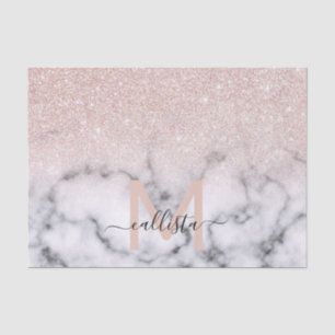 Papel De Seda Mânre de Mármore Dourado brilhante Rosa