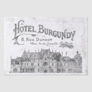 Papel De Seda Mansão de dissociação do logotipo do Vintage Hotel