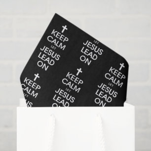 Papel De Seda Mantenha a calma deixe Jesus conduzir sobre - o