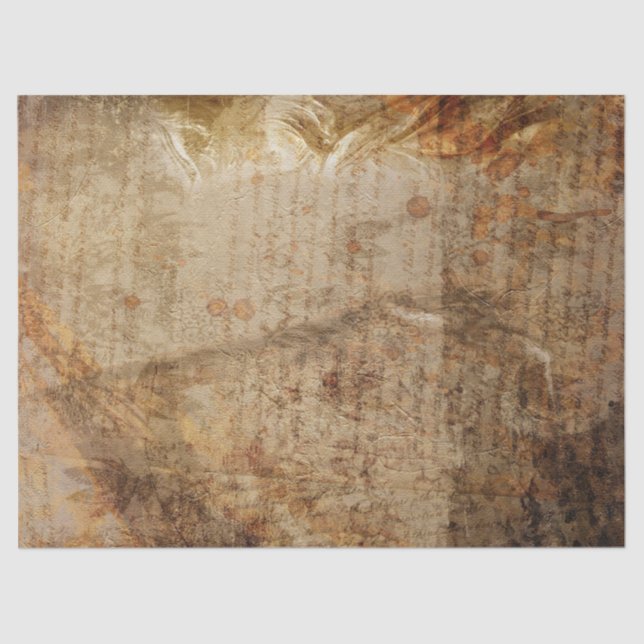 Papel De Seda Manuscrito e Rosas de estilo antigo (Frente )