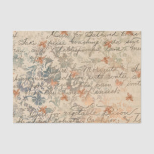Papel De Seda Manuscrito em vinheta e abelhas