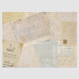 Papel De Seda Manuscrito francês invertido