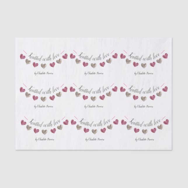 Papel De Seda Mão de amor feita com presentes (Frente )