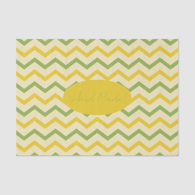 Papel De Seda Mão de Artesanato Verde Amarelo Laranja Feita ou O (Frente )