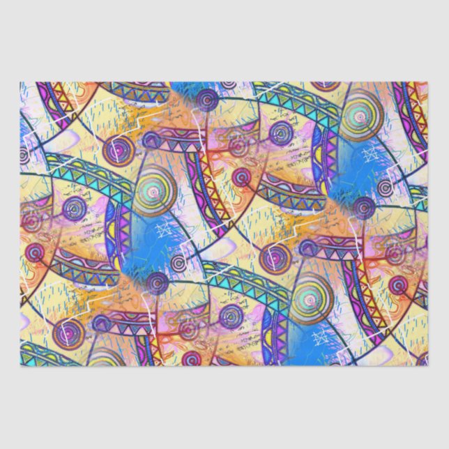 Papel De Seda Mão Desenhada por EDDArt - Escala de Sonhos 1a (Frente )