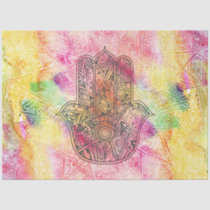Papel De Seda Mão do símbolo Fatima amulet Henna floral