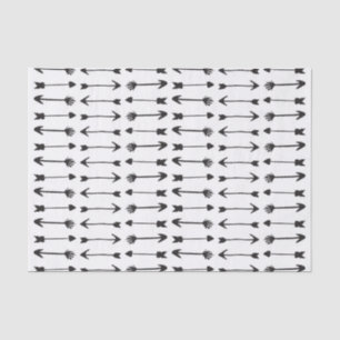 Papel De Seda Mão preto e branco moderna setas tiradas