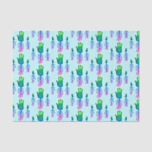 Papel De Seda Mãos de cura Presente de padrão arco-íris míst