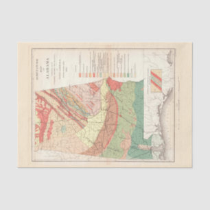 Papel De Seda Mapa agrícola do Alabama (1882)