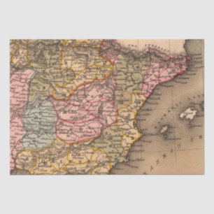 Papel De Seda Mapa antigo antigo inspirado (5)
