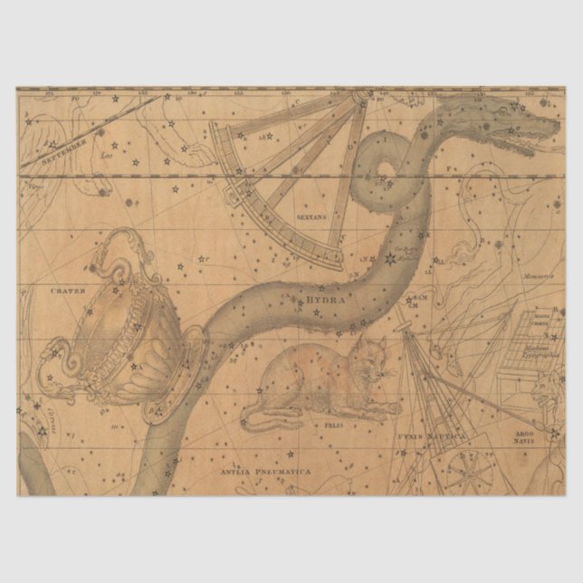 Papel De Seda Mapa antigo da Galáxia Design 3 (Frente )