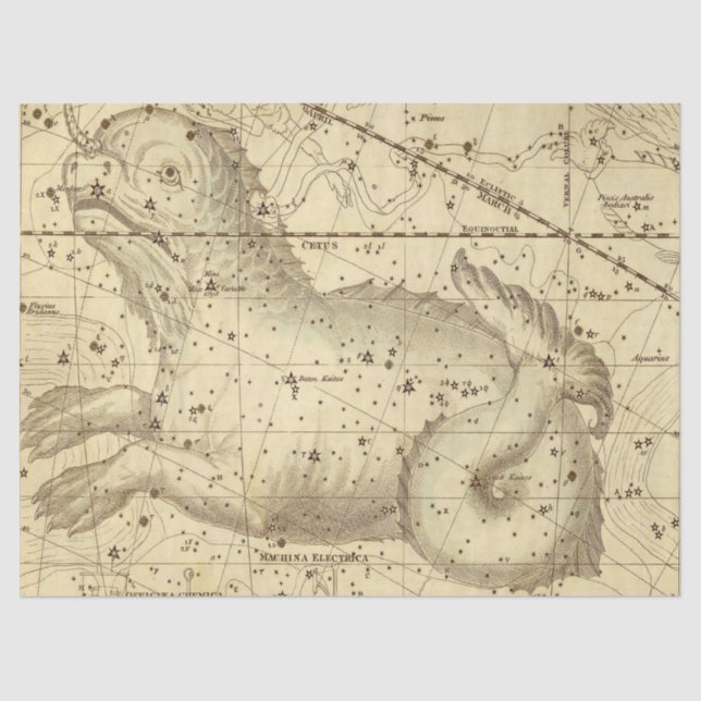 Papel De Seda Mapa antigo da Galáxia Design 8 (Frente )