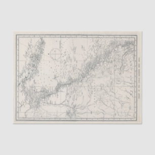 Papel De Seda Mapa da área de recife da barreira do Excelente