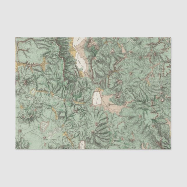 Papel De Seda Mapa da classificação de terra de Nevada (Frente )