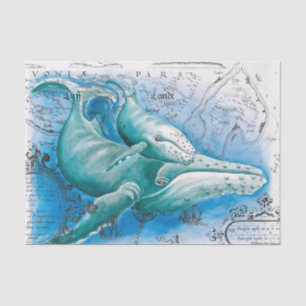 Papel De Seda Mapa da Vintagem da Família Humpback