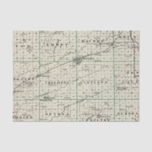 Papel De Seda Mapa de McDonough County, Rushville