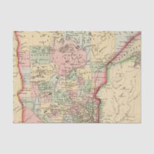 Papel De Seda Mapa de Minnesota por Mitchell