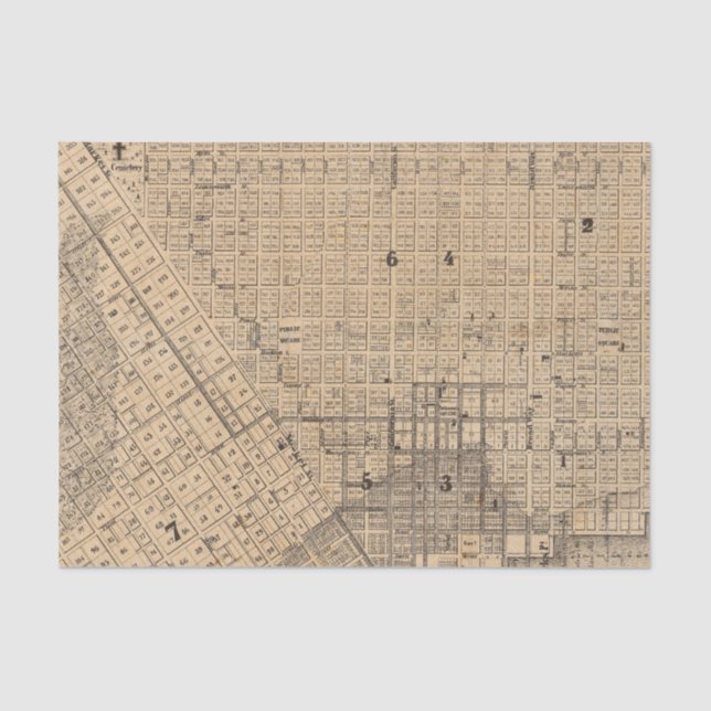 Papel De Seda Mapa de San Francisco (Frente )