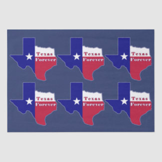 Papel De Seda Mapa de Sinalizador do Texas Forever